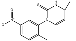 4,4-dimethyl-1-(2-methyl-5-nitrophenyl)-1,4-dihydropyrimidine-2-thiol Struktur