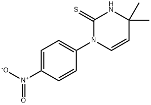 4,4-dimethyl-1-(4-nitrophenyl)-1,4-dihydropyrimidine-2-thiol Struktur