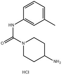 4-amino-N-(3-methylphenyl)piperidine-1-carboxamide hydrochloride Struktur