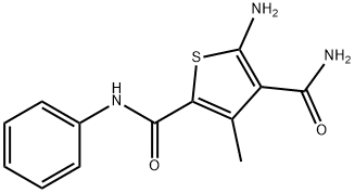 5-amino-3-methyl-N~2~-phenylthiophene-2,4-dicarboxamide Struktur