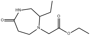 ethyl (2-ethyl-5-oxo-1,4-diazepan-1-yl)acetate Struktur