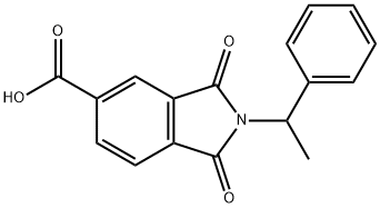 1,3-dioxo-2-(1-phenylethyl)isoindoline-5-carboxylic acid Struktur