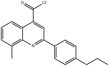 8-methyl-2-(4-propylphenyl)quinoline-4-carbonyl chloride Struktur