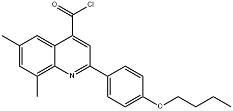 2-(4-butoxyphenyl)-6,8-dimethylquinoline-4-carbonyl chloride Struktur