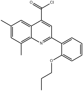 6,8-dimethyl-2-(2-propoxyphenyl)quinoline-4-carbonyl chloride Struktur