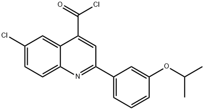 6-chloro-2-(3-isopropoxyphenyl)quinoline-4-carbonyl chloride Struktur