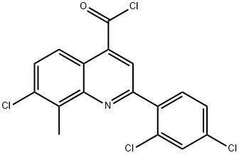 7-chloro-2-(2,4-dichlorophenyl)-8-methylquinoline-4-carbonyl chloride Struktur