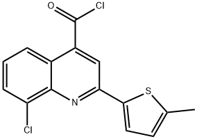 8-chloro-2-(5-methyl-2-thienyl)quinoline-4-carbonyl chloride Struktur