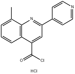 8-methyl-2-pyridin-4-ylquinoline-4-carbonyl chloride hydrochloride Struktur