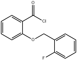 2-[(2-fluorobenzyl)oxy]benzoyl chloride Struktur