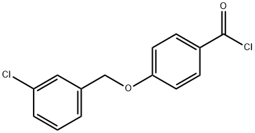 4-[(3-chlorobenzyl)oxy]benzoyl chloride Struktur