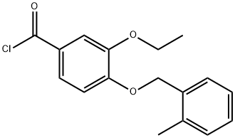 3-ethoxy-4-[(2-methylbenzyl)oxy]benzoyl chloride Struktur