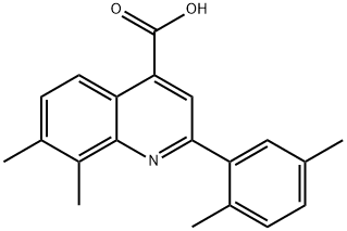 2-(2,5-dimethylphenyl)-7,8-dimethylquinoline-4-carboxylic acid Struktur