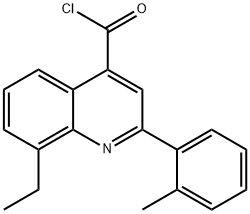 8-ethyl-2-(2-methylphenyl)quinoline-4-carbonyl chloride Struktur