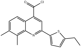 2-(5-ethyl-2-thienyl)-7,8-dimethylquinoline-4-carbonyl chloride Struktur