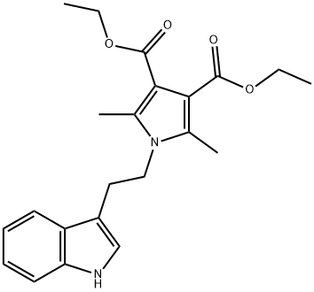 diethyl 1-[2-(1H-indol-3-yl)ethyl]-2,5-dimethyl-1H-pyrrole-3,4-dicarboxylate Struktur