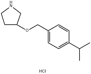 3-[(4-Isopropylbenzyl)oxy]pyrrolidinehydrochloride Struktur