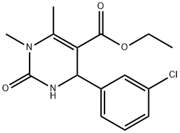 Ethyl 4-(3-chlorophenyl)-1,6-dimethyl-2-oxo-1,2,3,4-tetrahydro-5-pyrimidinecarboxylate Struktur