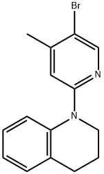 1-(5-Bromo-4-methyl-2-pyridinyl)-1,2,3,4-tetrahydroquinoline Struktur