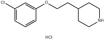 4-[2-(3-Chlorophenoxy)ethyl]piperidinehydrochloride Struktur