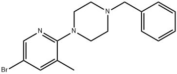 1-Benzyl-4-(5-bromo-3-methyl-2-pyridinyl)-piperazine Struktur