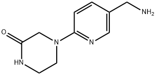 4-[5-(Aminomethyl)-2-pyridinyl]-2-piperazinone Struktur