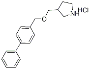 3-[([1,1'-Biphenyl]-4-ylmethoxy)methyl]-pyrrolidine hydrochloride Struktur