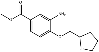 Methyl 3-amino-4-(tetrahydro-2-furanylmethoxy)-benzoate Struktur