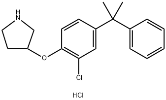 3-[2-Chloro-4-(1-methyl-1-phenylethyl)phenoxy]-pyrrolidine hydrochloride Struktur