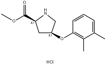 Methyl (2S,4S)-4-(2,3-dimethylphenoxy)-2-pyrrolidinecarboxylate hydrochloride Struktur