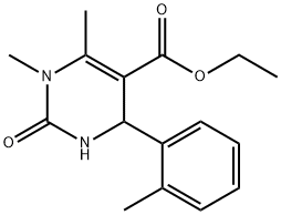 Ethyl 1,6-dimethyl-4-(2-methylphenyl)-2-oxo-1,2,3,4-tetrahydro-5-pyrimidinecarboxylate Struktur