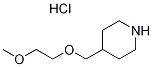 4-[(2-Methoxyethoxy)methyl]piperidinehydrochloride Struktur