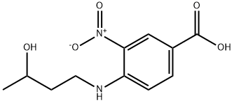 4-[(3-Hydroxybutyl)amino]-3-nitrobenzoic acid Struktur