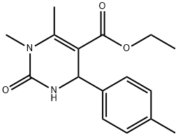 Ethyl 1,6-dimethyl-4-(4-methylphenyl)-2-oxo-1,2,3,4-tetrahydro-5-pyrimidinecarboxylate Struktur