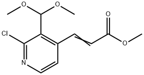 (E)-Methyl 3-(2-chloro-3-(dimethoxymethyl)pyridin-4-yl)acrylate Struktur