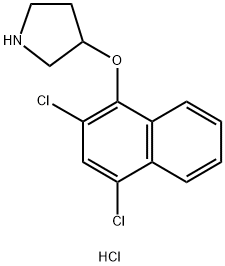 3-[(2,4-Dichloro-1-naphthyl)oxy]pyrrolidinehydrochloride Struktur