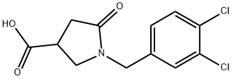 1-(3,4-Dichloro-benzyl)-5-oxo-pyrrolidine-3-carboxylic acid Struktur