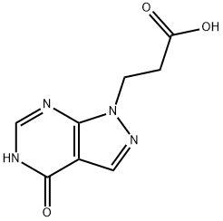 3-(4-Oxo-4,5-dihydro-pyrazolo[3,4-d]pyrimidin-1-yl)-propionic acid Struktur