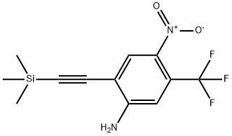 4-Nitro-5-(trifluoromethyl)-2-[2-(trimethylsilyl)-ethynyl]phenylamine Struktur