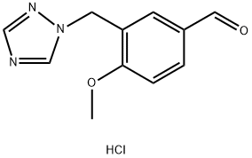 4-Methoxy-3-[1,2,4]triazol-1-ylmethyl-benzaldehyde hydrochloride Struktur