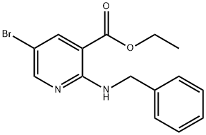 Ethyl 2-(benzylamino)-5-bromonicotinate Struktur