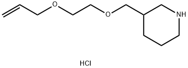 3-{[2-(Allyloxy)ethoxy]methyl}piperidinehydrochloride Struktur