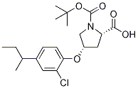 (2S,4S)-1-(tert-Butoxycarbonyl)-4-[4-(sec-butyl)-2-chlorophenoxy]-2-pyrrolidinecarboxylic acid Struktur