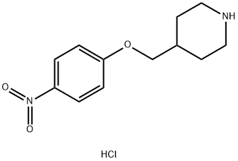 4-[(4-Nitrophenoxy)methyl]piperidine hydrochloride Struktur