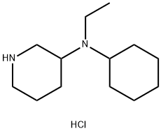 N-Cyclohexyl-N-ethyl-3-piperidinaminedihydrochloride Struktur