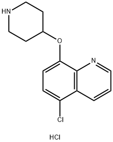 5-Chloro-8-quinolinyl 4-piperidinyl etherhydrochloride Struktur