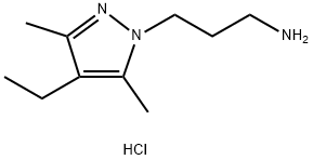 3-(4-ethyl-3,5-dimethyl-1H-pyrazol-1-yl)propan-1-amine Struktur