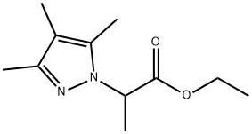 1H-pyrazole-1-acetic acid, alpha,3,4,5-tetramethyl-, ethyl Struktur