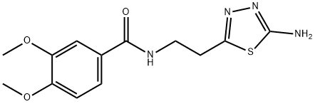 benzamide, N-[2-(5-amino-1,3,4-thiadiazol-2-yl)ethyl]-3,4- Struktur