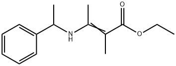 (E)-2-Methyl-3-(1-phenyl-ethylamino)-but-2-enoic acid ethyl ester Struktur